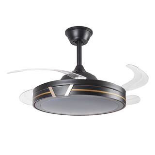Foto 3 | Lámpara Ventilador de Techo Led Luxica Lighting Vold Negro