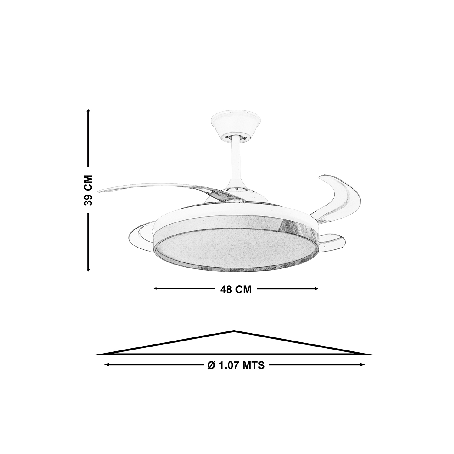 Foto 5 | Lámpara Ventilador de Techo Led  Luxica Lighting Beko Blanco