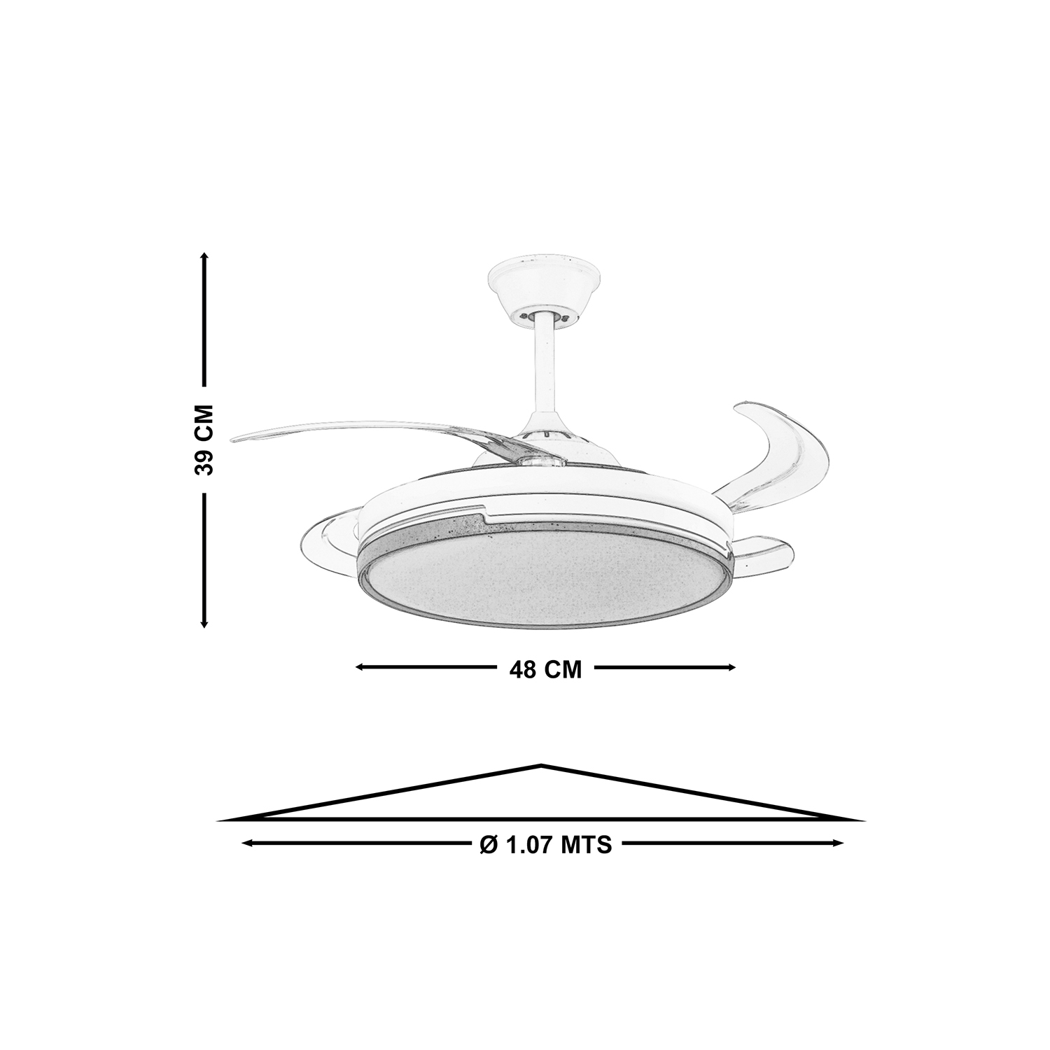 Foto 5 | Lámpara Ventilador de Techo Led  Luxica Lighting Ziyo Blanco