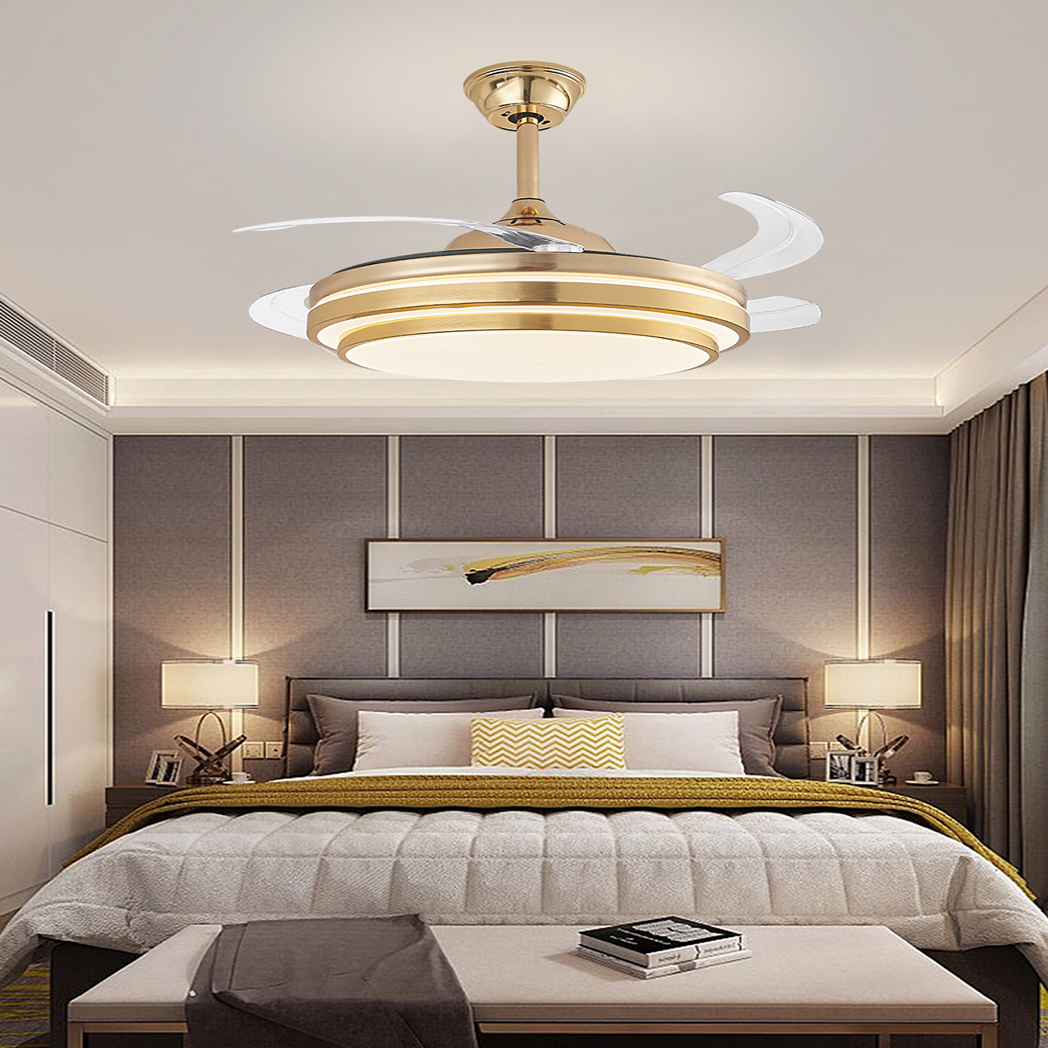 Foto 7 | Lámpara Ventilador de Techo Led  Luxica Lighting Genova Fg Dorado