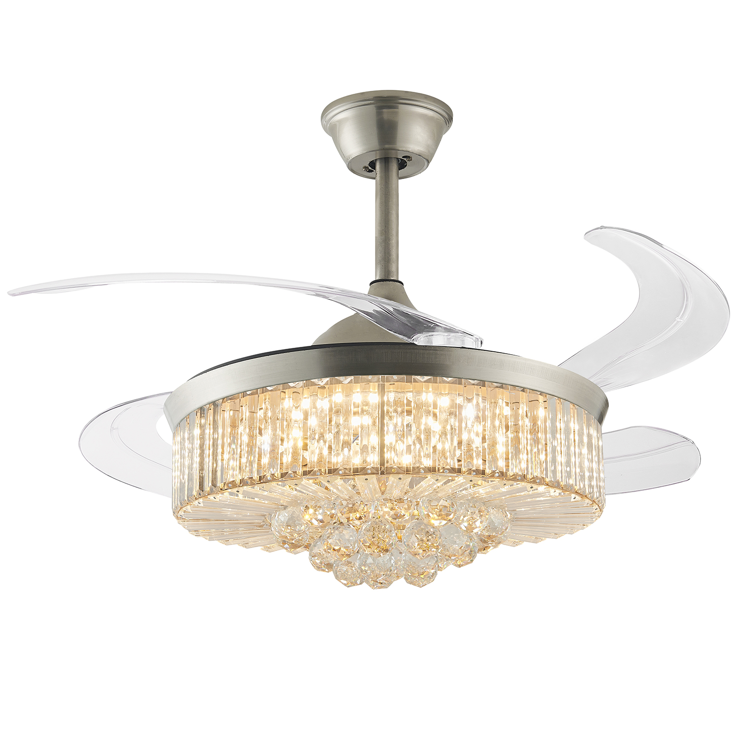 Foto 1 | Lámpara Ventilador de Techo Led Luxica Lighting Royale Cromo