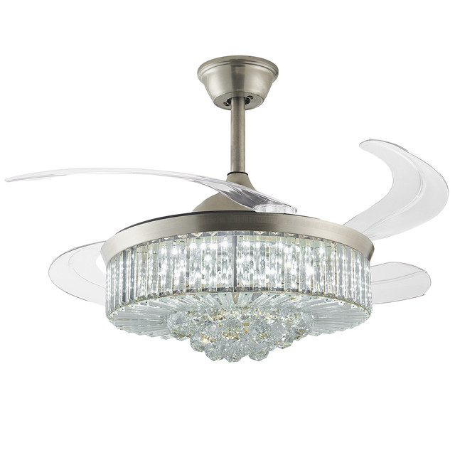 Foto 3 pulgar | Lámpara Ventilador de Techo Led Luxica Lighting Royale Cromo