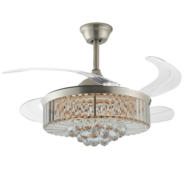 Foto 4 pulgar | Lámpara Ventilador de Techo Led Luxica Lighting Royale Cromo