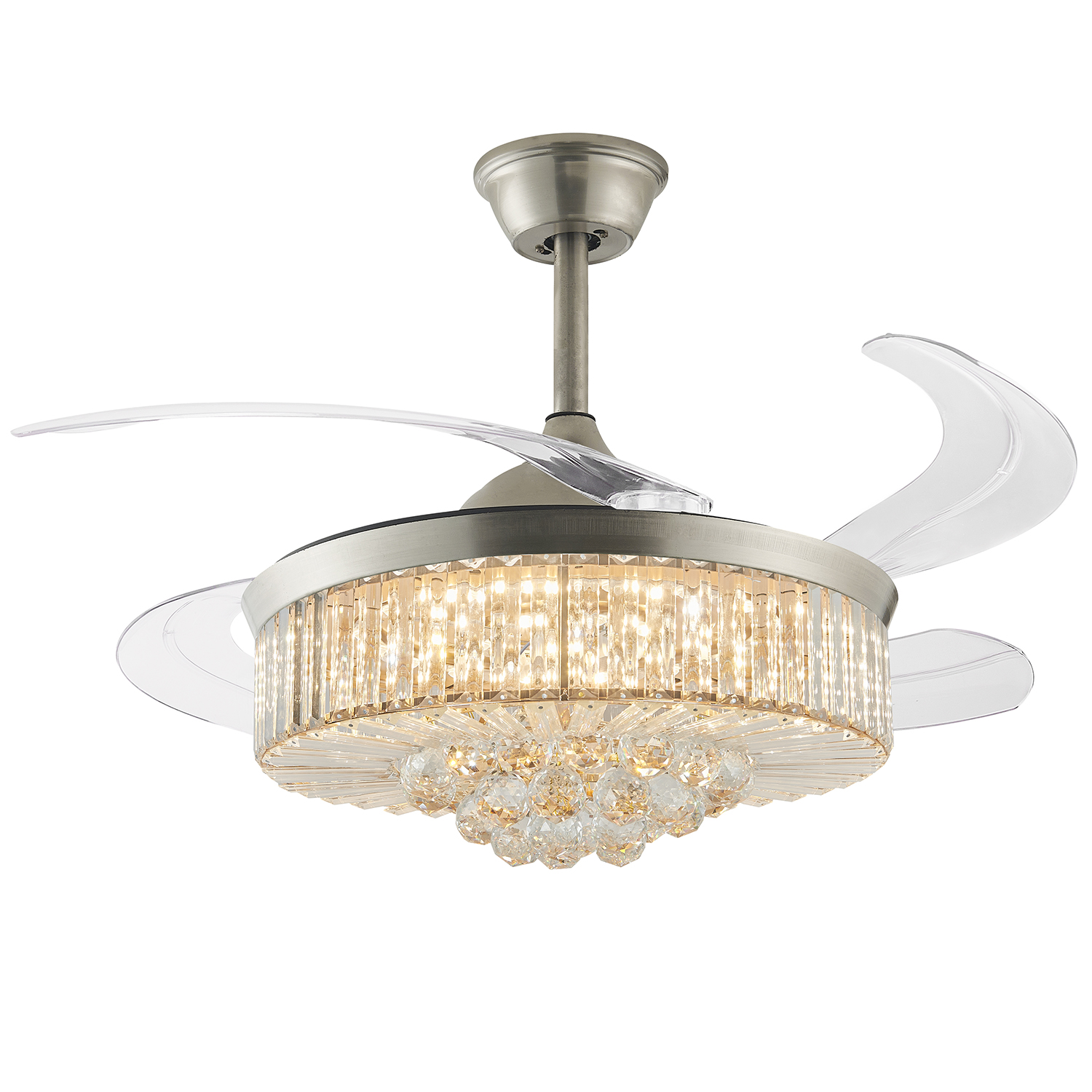 Foto 5 pulgar | Lámpara Ventilador de Techo Led Luxica Lighting Royale Cromo