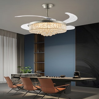 Foto 6 | Lámpara Ventilador de Techo Led Luxica Lighting Royale Cromo