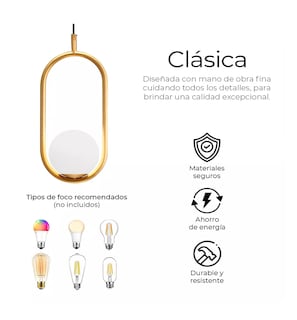Foto 4 | Lámpara de Techo Moderna Belug Latón Dorado