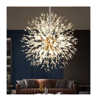 Foto 4 | Araña de Cristal Belug con Forma de Diente de León +8 Bombillas Led-G9 Tricolor