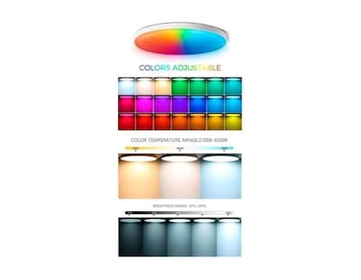 Foto 2 | Lámpara de Techo RGBWC Led 24w 2200lm 2700k-6500 - Venta Internacional