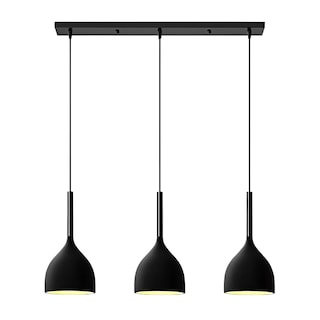 Foto 1 | Lámpara Colgante Moderna Belug Candelabro 3 Luces Ajustable Negro