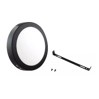 Foto 4 | Lampara Sobreponer Panel Led 12w Luz Blanca Fria 6500°k Color Negro