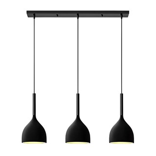 Foto 1 | Lámpara Colgante Moderna de 3 Cabezas Ajustables Color Negro