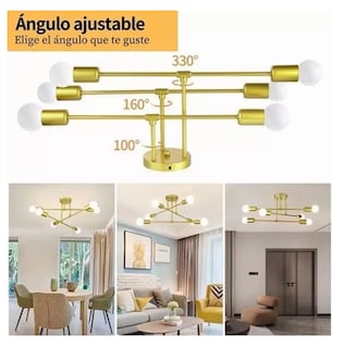 Foto 2 | Lámpara de Techo Colgante Belug Decorativa 6 Luces