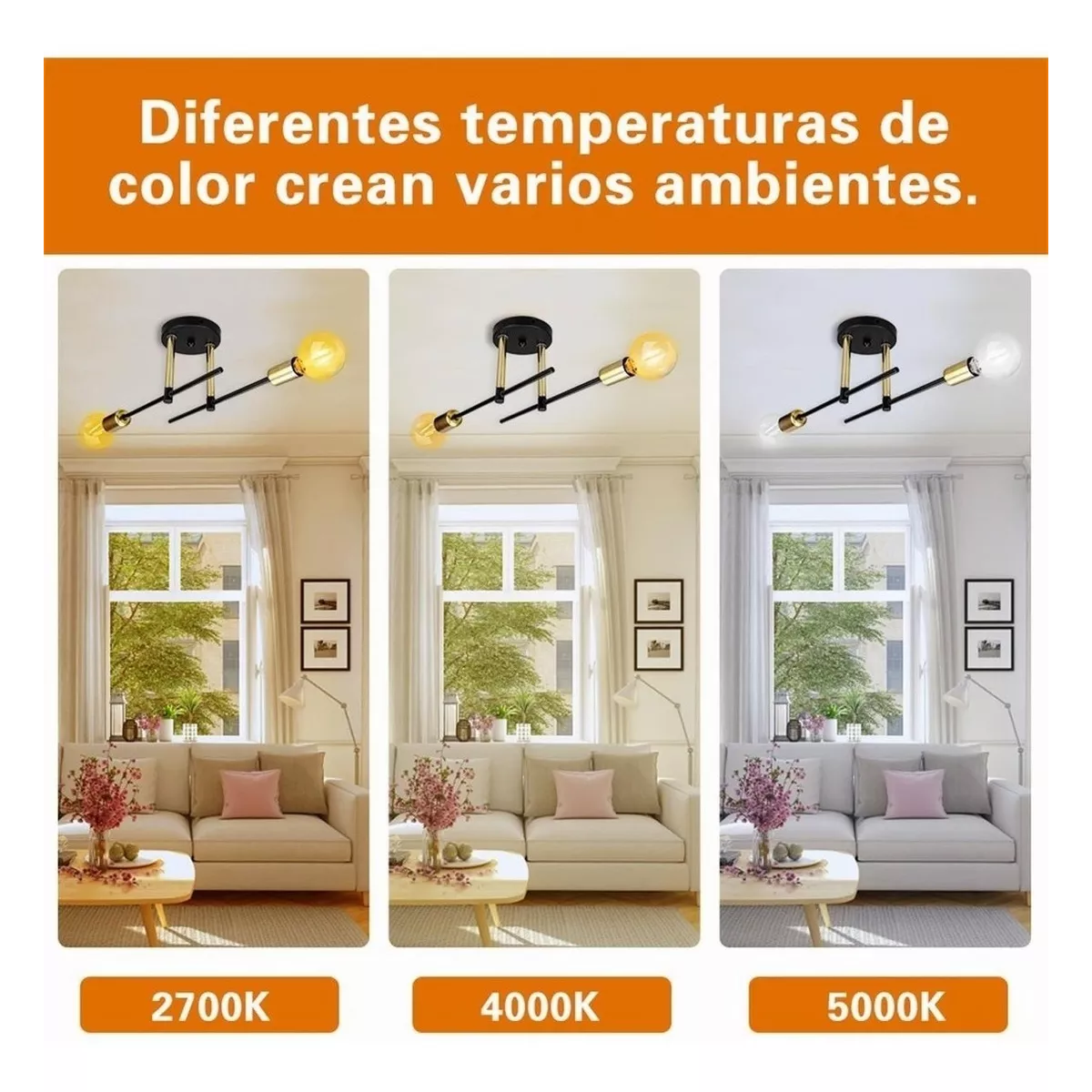 Foto 5 pulgar | Lámpara Araña Moderna Luz Blanca