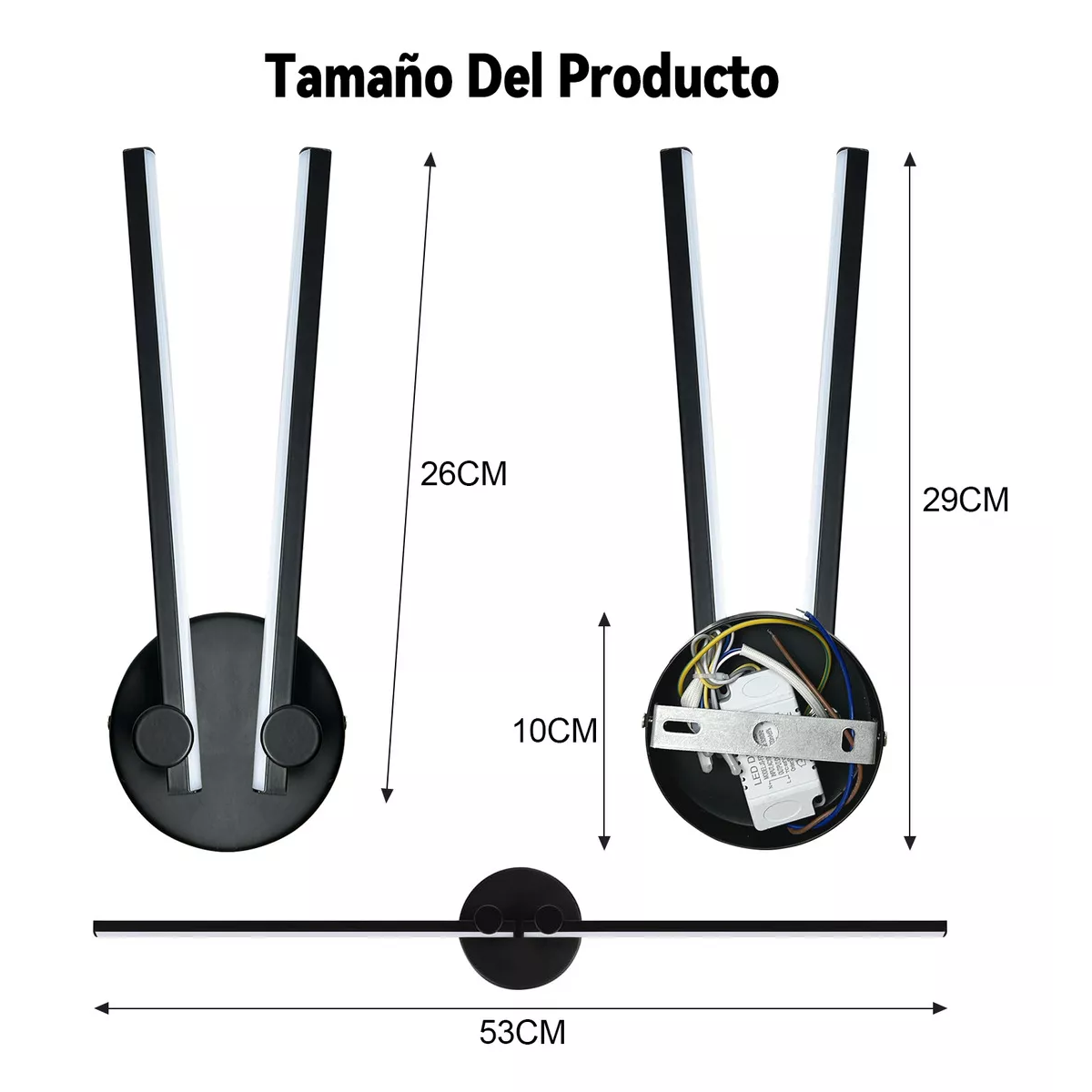 Foto 5 pulgar | Lámparas De Techo Luz Led Creativa Para Decoración De Cuarto Eo Safe Imports Esi-15562 Negro