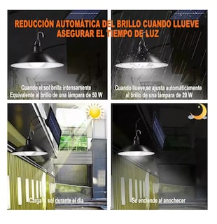 Foto 4 | Lámpara de Luz Solar Interior - Exterior Impermeable