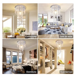 Foto 4 | Lámpara de Techo Colgante Led Moderna Decorativa de Cristal