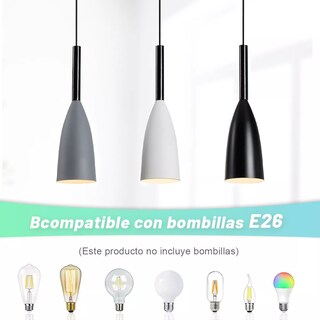 Foto 4 | Lámpara de Techo Colgantes E26 Eo Safe Imports Esi-16919 Multicolor 3 Piezas