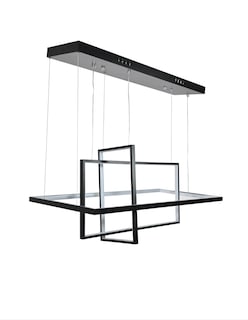 Foto 1 | Lampara Colgante Rectangulos Entrelasados Negro