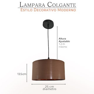 Foto 2 | Lámpara Colgante Iluminación Luz Vic Deydin Decorativa Marrón