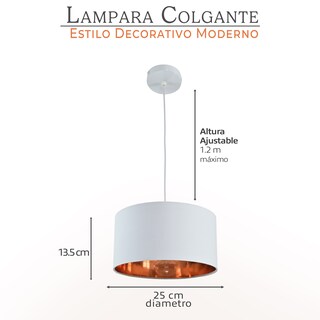Foto 2 | Lámpara Colgante Iluminación Luz Vic Deydin Blanca