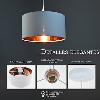 Foto 3 | Lámpara Colgante Iluminación Luz Vic Deydin Blanca