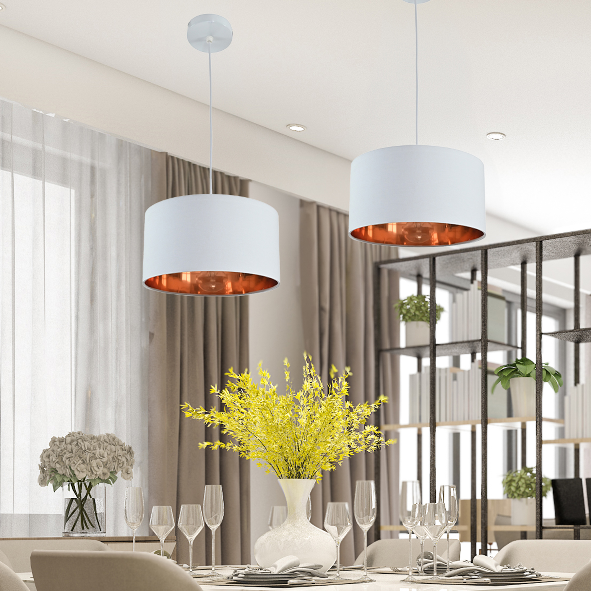 Foto 4 | Lámpara Colgante Iluminación Luz Vic Deydin Blanca