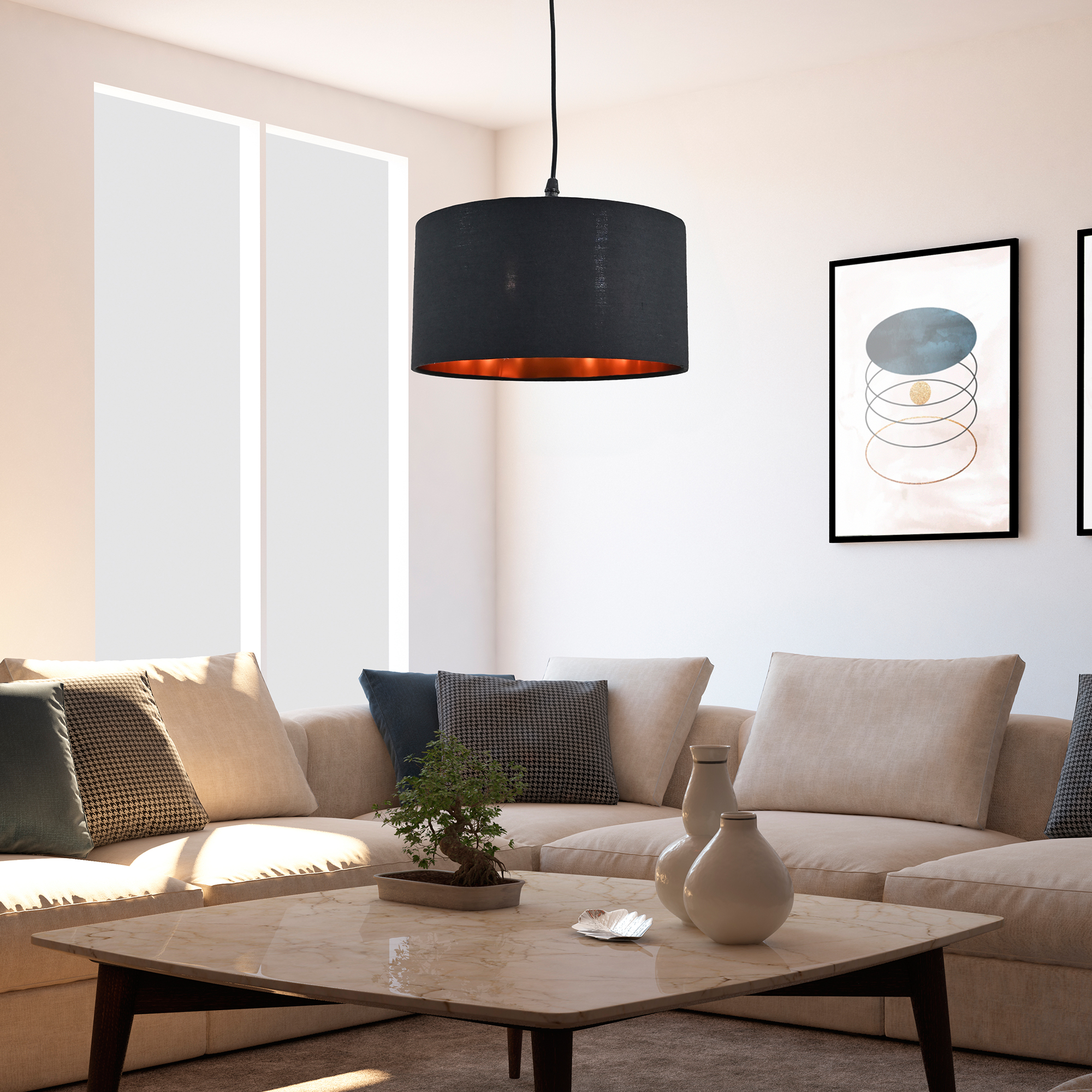 Foto 5 pulgar | Lámpara Colgante Iluminación Luz Vic Deydin Decorativa Negra