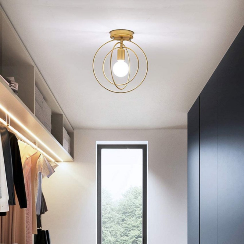 Foto 4 pulgar | Lámpara De Techo Nórdica Redonda Led De Hierro Para Decoración De Dormitorios - Venta Internacional.