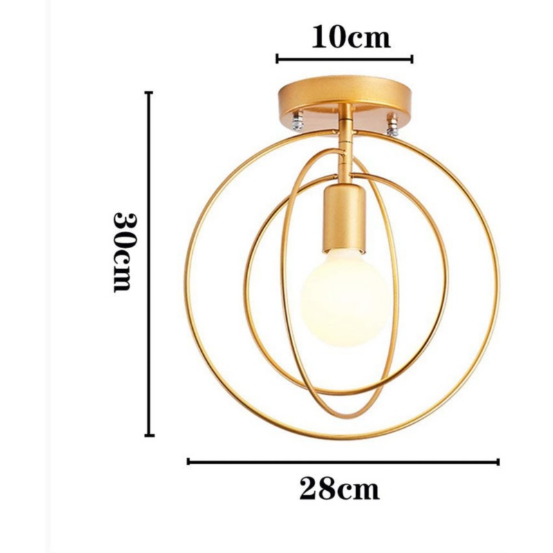 Foto 5 pulgar | Lámpara De Techo Nórdica Redonda Led De Hierro Para Decoración De Dormitorios - Venta Internacional.