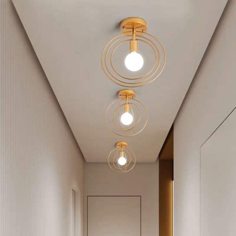 Foto 7 pulgar | Lámpara De Techo Nórdica Redonda Led De Hierro Para Decoración De Dormitorios - Venta Internacional.