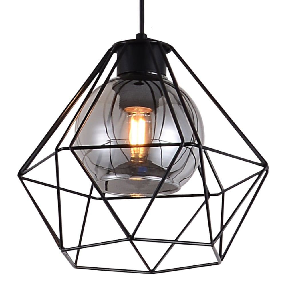 Foto 5 | Lámpara Colgante Genérica De 1 Luz E27 Negra, 25 X 25 X 100 Cm - Venta Internacional.