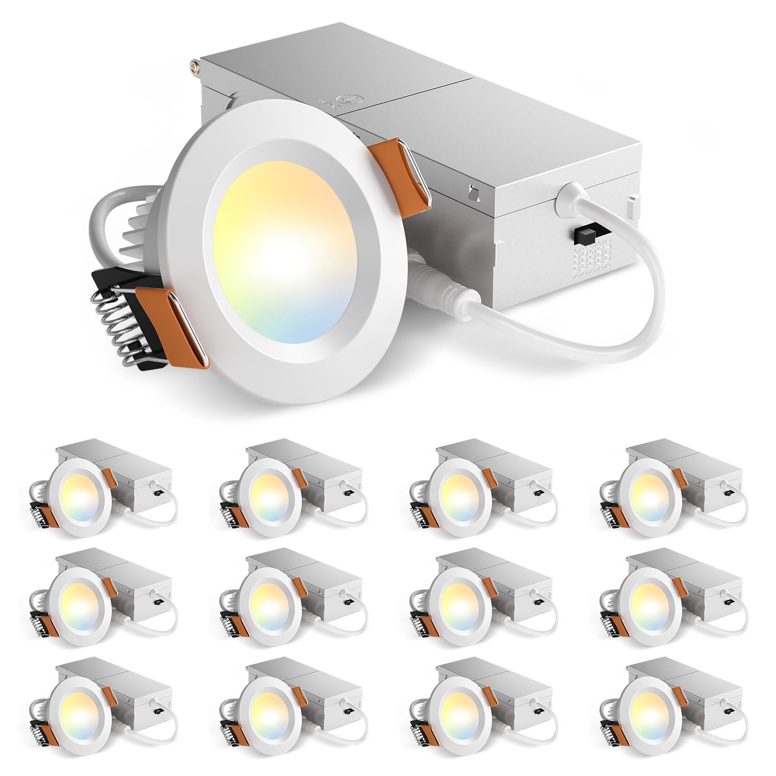 Foto 2 pulgar | Lámpara Led De Techo Empotrable Sin Velas Amico, 2 Pulgadas, 5 Cct, 6 W - Venta Internacional.
