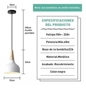 Foto 2 | Lámpara De Techo Colgante Decorativas Moderna