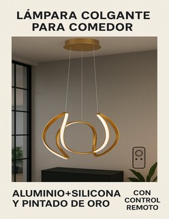 Foto 3 | Lámpara Colgante Decorativa Cityluz 42w Led Oro – Luz Ajustable 3000k A 6000k Con Control Remoto