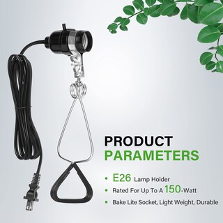 Foto 3 | Clamp Light Socket Simple Deluxe E26 De 150 W Con Cable De 1,8 M, Paquete De 6 - Venta Internacional.