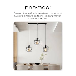 Foto 3 | Lámpara Colgante Industrial 3 En 1 Lab.g Negro