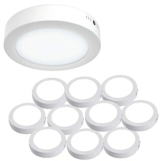 Foto 1 | Pack De 10 Lámparas Led Xtellar 12w Sobreponer 6500k De Alta Eficiencia, 127v, En Elegante Color Blanco