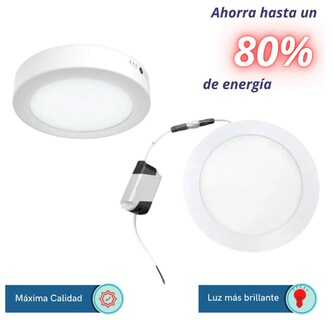 Foto 3 | Pack De 10 Lámparas Led Xtellar 12w Sobreponer 6500k De Alta Eficiencia, 127v, En Elegante Color Blanco