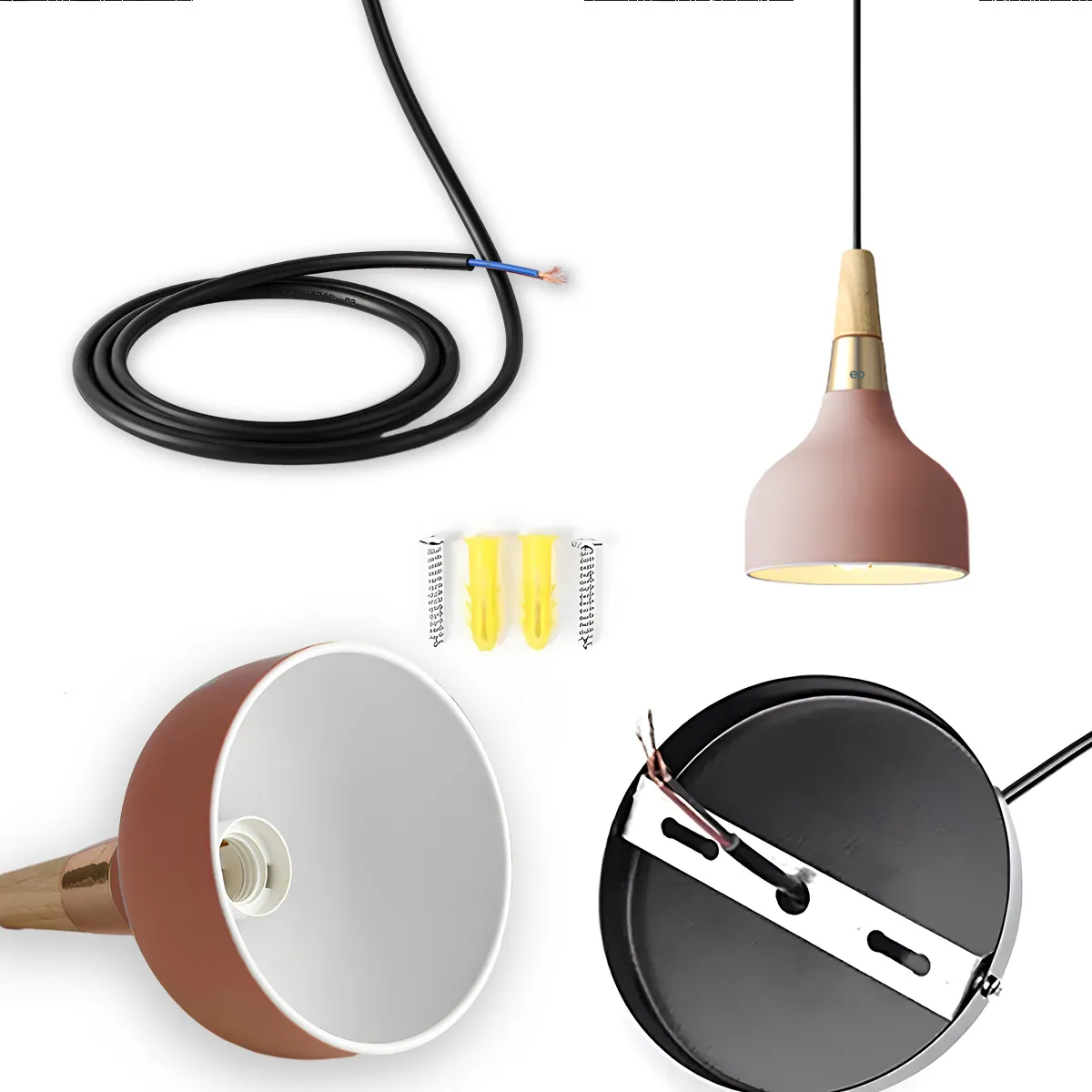 Foto 4 | Lámpara De Techo Colgante Decorativa Moderna Eo Safe Imports Esi-19469 Rosa