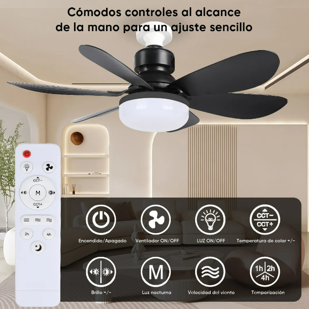 Foto 4 | Xtellar Lámpara De Techo Led Multifuncional 40w Con Ventilador Y Control Remoto