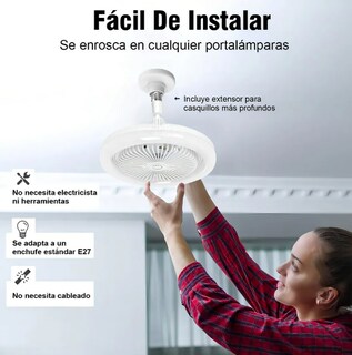 Foto 3 | Xtellar Ventilador De Techo Con Luz Led, Control Remoto Y Experiencia De Aromaterapia