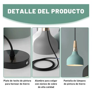 Foto 3 | Lámpara De Techo Colgante Decorativa Moderna Eo Safe Imports Esi-19470 Verde