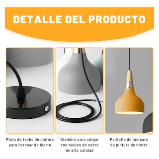 Foto 2 | Lámpara De Techo Colgante Decorativa Moderna Eo Safe Imports Esi-19466 Amarilla