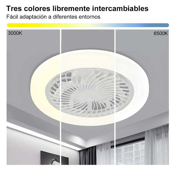 Foto 4 | Lámpara Ventilador De Techo Xtellar Con Control Remoto Y Luz Led Regulable