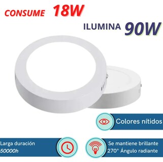 Foto 2 | Paquete Xtellar De 5 Lámparas Led De Techo Sobreponer 18w: Iluminación Elegante Y Eficiente