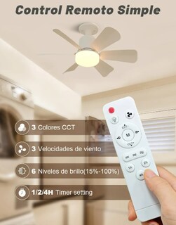 Foto 2 | Xtellar 30w Focos Led Inteligentes Multicolor Con Ventilador, Ahorro Energético Y Control Remoto E26/e27