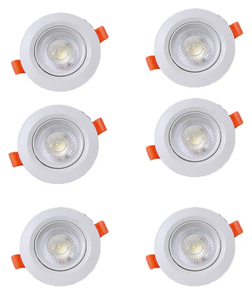 Foto 2 pulgar | Elegante Plafón Led Xtellar Empotrable 6w, Redondo, Luz Blanca Fría, Paquete De 6