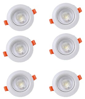 Foto 1 | Elegante Plafón Led Xtellar Empotrable 6w, Redondo, Luz Blanca Fría, Paquete De 6