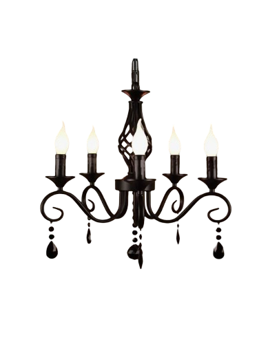 Foto 2 pulgar | Lámpara Colgante Xtellar Estilo Francés Vintage De Hierro, Elegante Candelabro Con 5 Luces