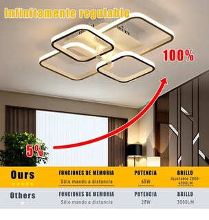 Foto 3 | Lámpara Cuadrada 4 Focos Xtellar Autoface 68w 6000k - Iluminación Moderna Y Versátil
